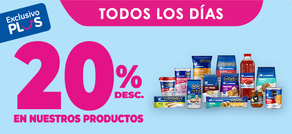 Todos los días, 20% de descuento en productos de marca LA ANONIMA